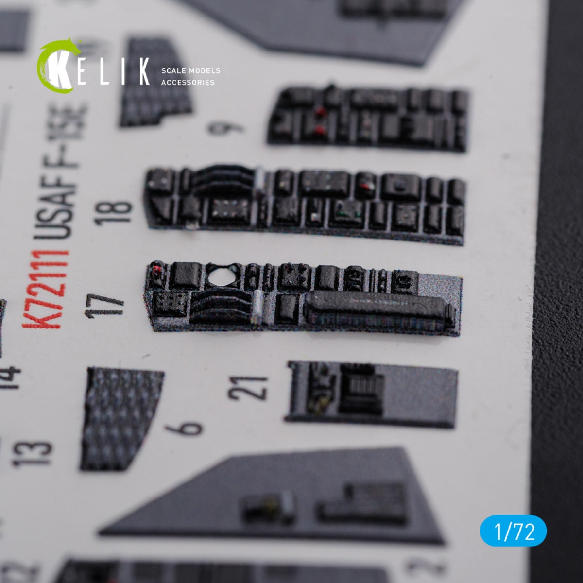 KELIK K72111 F-15E interior 3D decals for Academy kit 1/72 – imagen 7