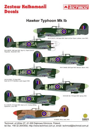 Techmod 32021 - Hawker Typhoon IB 1/32 – immagine 2