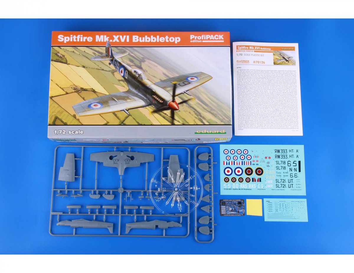 Eduard 70126 Spitfire Mk. XVI Bubbletop 1/72 – immagine 2