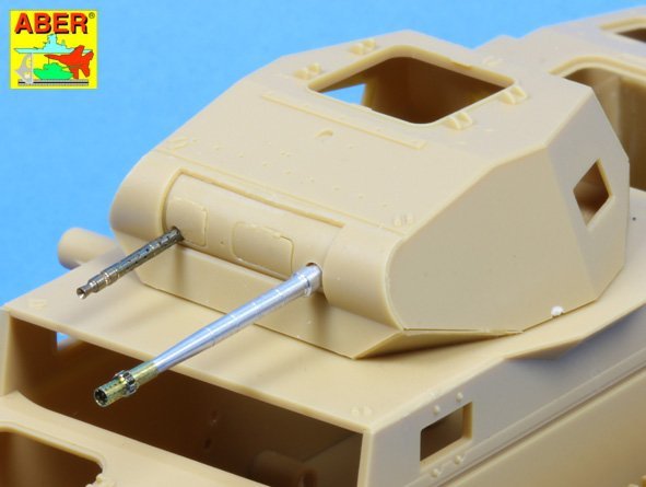 Aber 35L-106N Barrels set KwK.30 &amp;amp; MG 34 for Pz.Kpfw. II, Ausf. A-F 1/35 – immagine 6