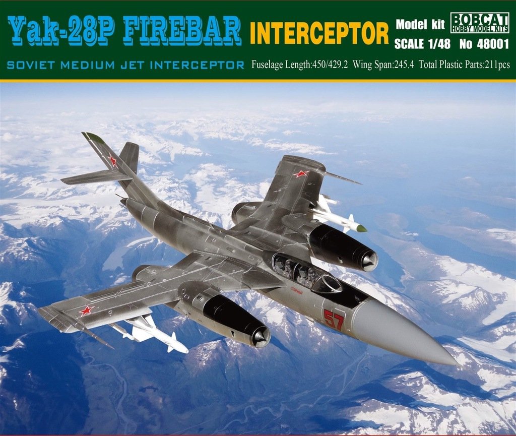 Bobcat 48001 Yak-28P Firebar Interceptor Soviet Medium Jet Interceptor 1/48