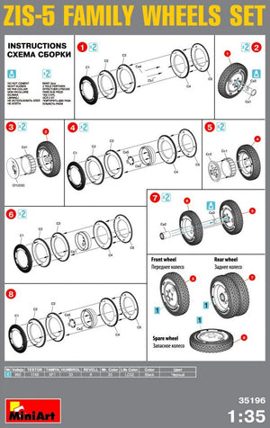 MiniArt 35196 ZIS-5 FAMILY WHEELS SET 1/35 – imagen 2