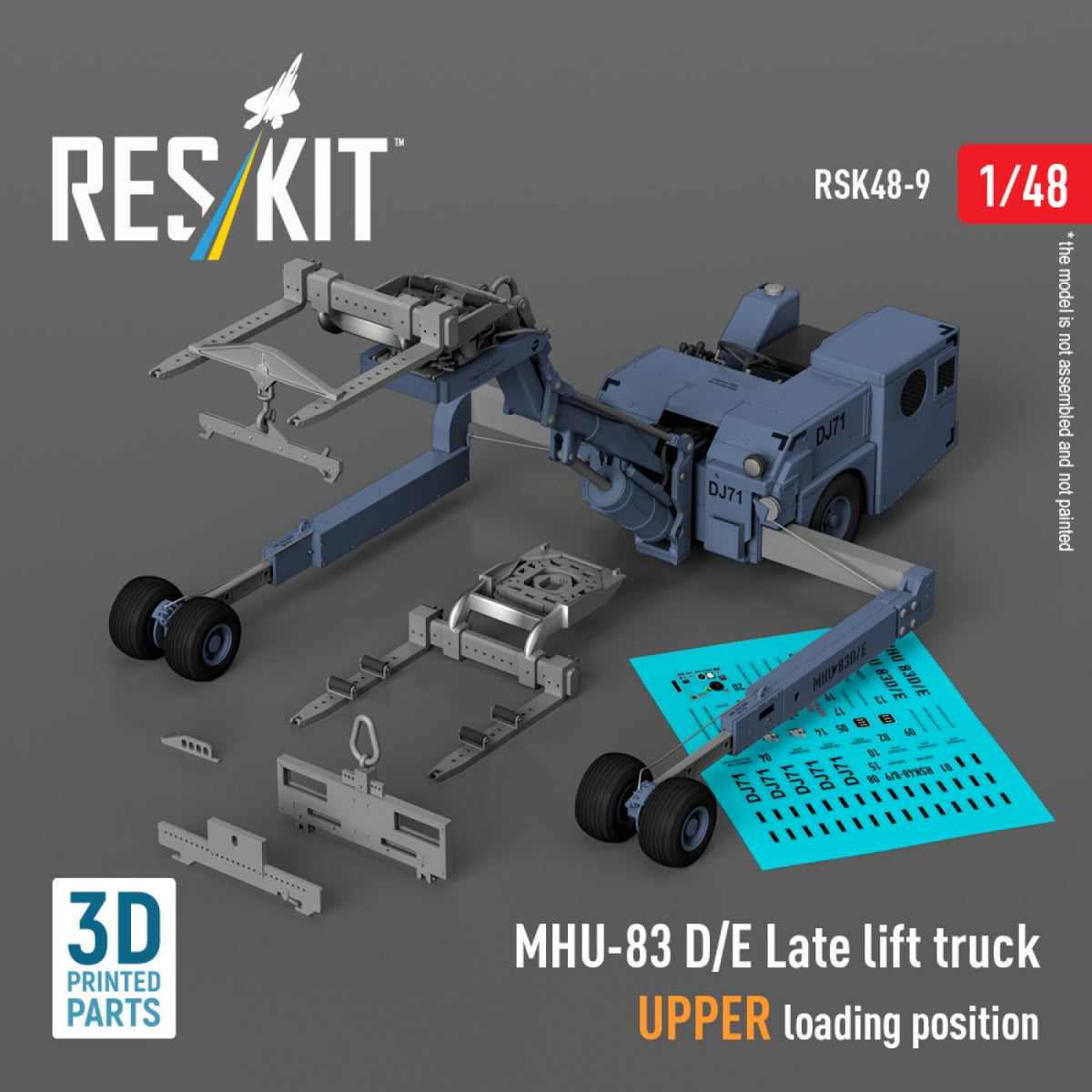 RESKIT RSK48-0009 MHU-83 D/E Late lift truck UPPER loading position (3D Printed model kit) 1/48 – image 4