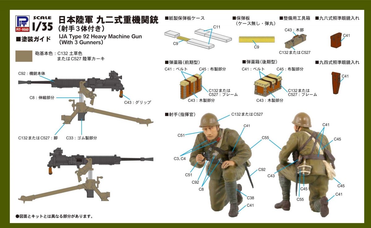 Pit-Road G39 IJA Type 92 Heavy Machine Gun with Figure 1/35 – Bild 7