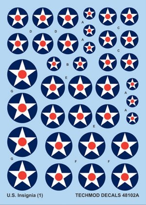 Techmod 48102 - US National Insignia 1919-1942 1/48