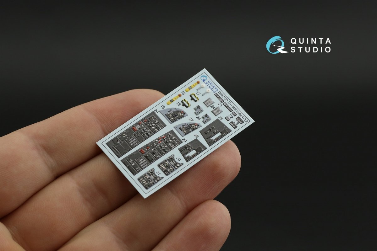 Quinta Studio QD32130 TF-104G 3D-Printed &amp;amp; coloured Interior on decal paper (Italeri) 1/32 – Bild 7
