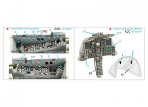Quinta Studio QDS-48361 A-10C 3D-Printed &amp;amp; coloured Interior on decal paper (Hobby Boss) (Small version) 1/48 – Bild 2