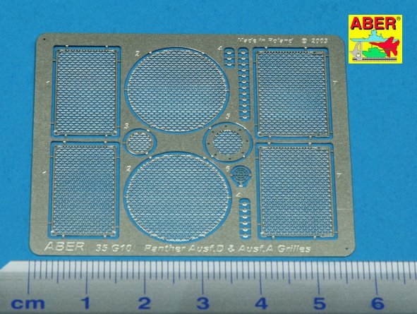 Aber 35G10 Grilles for german tank PzKpfw V Ausf.A/D Panther (Sd.Kfz.181) 1/35 – imagen 2