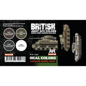 AK Interactive RCS128 British Army AFV Colors. North-West Europe 1944-1945 4x17ml – immagine 2