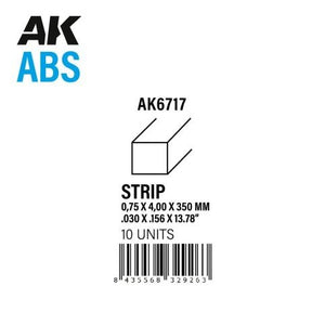 AK Interactive AK6717 STRIPS 0.75 X 4.00 X 350MM – ABS STRIP – 10 UNITS PER BAG – imagen 2