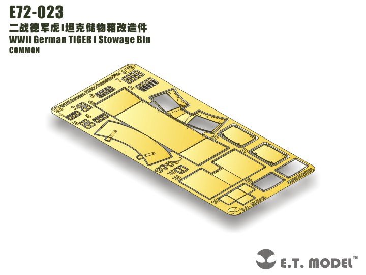 E.T. Model E72-023 WWII German TIGER I Stowage Bin 1/72 – immagine 2