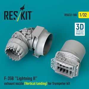 RESKIT RSU32-0180 F-35B &amp;quot;Lightning II&amp;quot; exhaust nozzle (Vertical landing) for Trumpeter kit (3D printed) 1/32