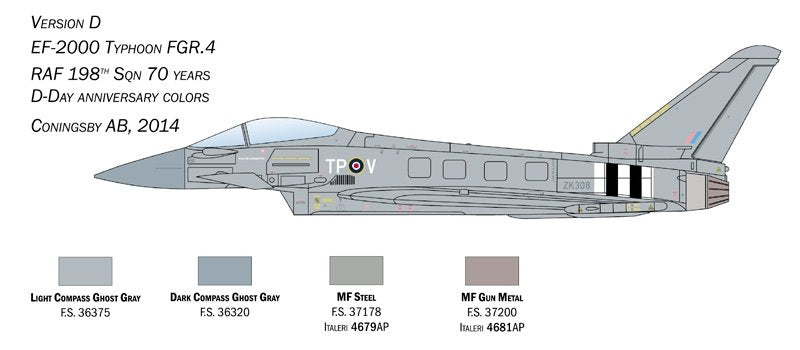Italeri 1457 EF-2000 Typhoon In R.A.F. Service 1/72 – immagine 5
