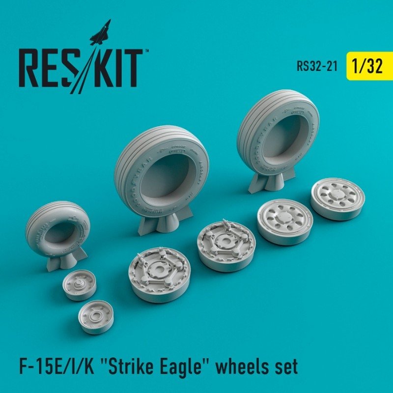 Roues en résine RESKIT RS32-0021 F-15 (E/I/K) « Strike Eagle » 1/32
