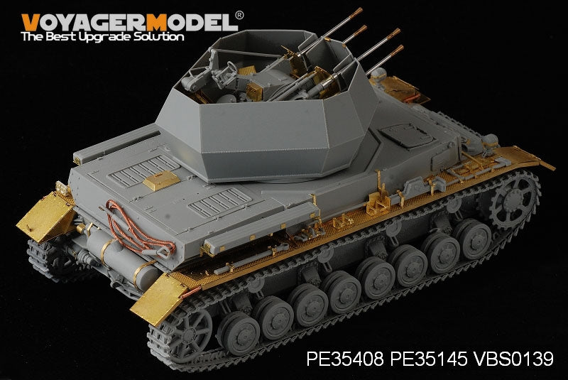 Voyager modèle PE35408 WWII Panzer allemand IV ausf G 20mm Flakpanzer IV &amp;quot;Wirbelwind&amp;quot; pour DRAGON 6342 1/35 – image 3