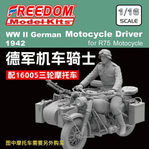 Freedom 616005 WW2 German Motorcycle Driver for R75 1/48 – Bild 2