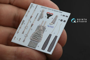 Quinta Studio QD32088 Su-27 3D-Printed &amp;amp; coloured Interior on decal paper (Trumpeter) (full version) 1/32 – immagine 12
