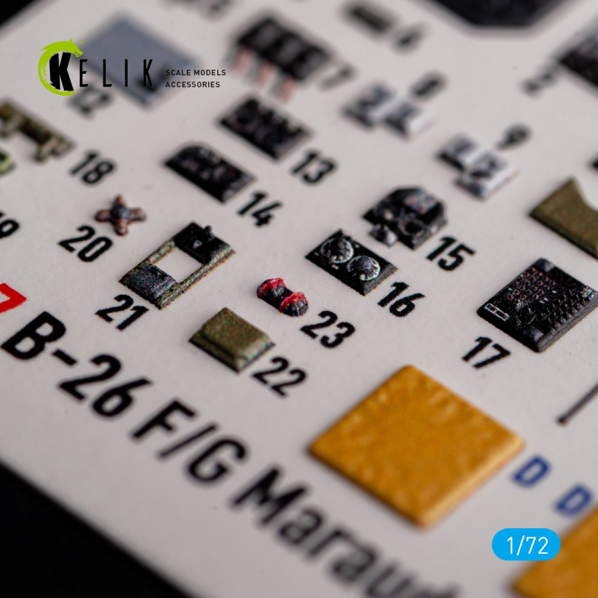 KELIK K72117 B-26 F/G Marauder - décalcomanies 3D intérieures pour maquette Hasegawa au 1/72 – image 4