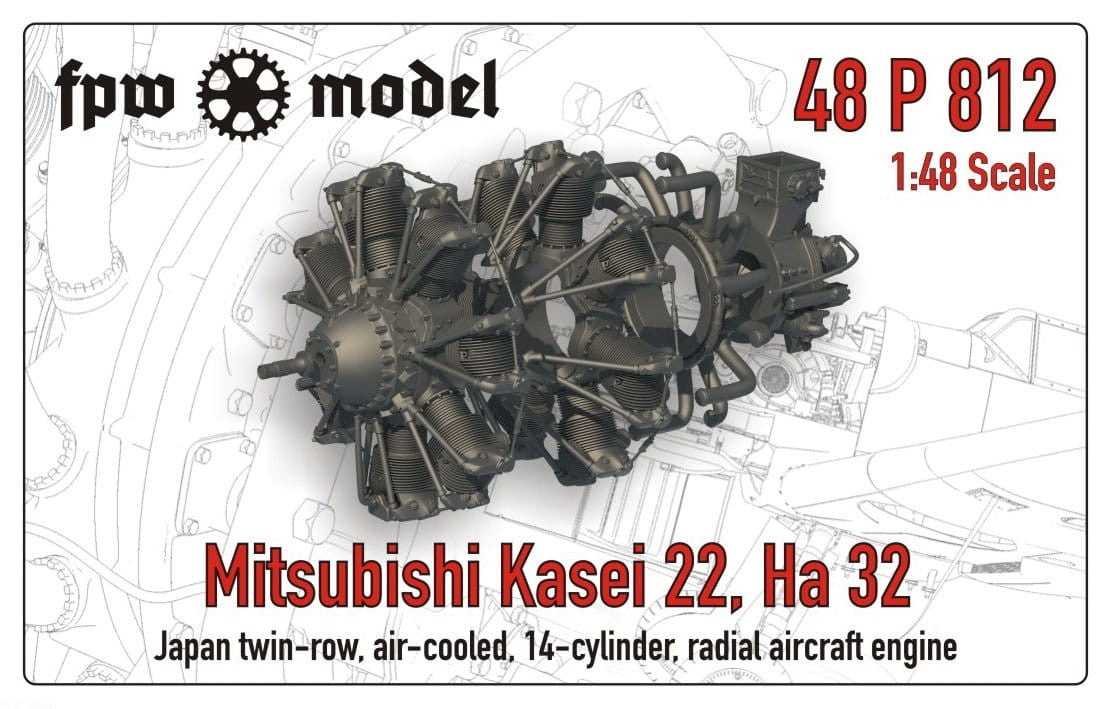 FPW Model 48P812 Mitsubishi Kasei 22, Ha 32 1/48
