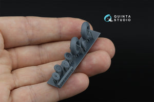 Quinta Studio QT48063 LaGG-3, MiG-3, La-5/La-7/La-9, Yak-7/Yak-9, I-185/250 Wheels (longitudinal tread) (all kits) 1/48 – immagine 5