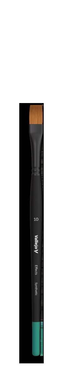VALLEJO B04010 - Pędzel - Effects - Flat Rectangular Synthetic No. 10 – immagine 2