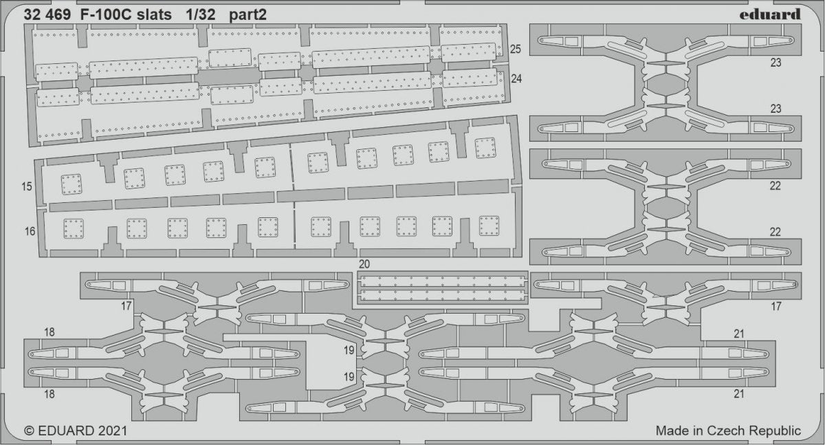 Eduard 32469 F-100C slats TRUMPETER 1/32 – Bild 2