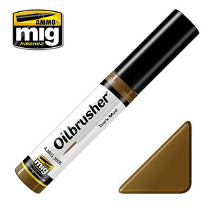 AMMO de Mig Jimenez 3508 Oilbrusher BOUE FONCÉE - peinture à l&amp;#39;huile au pinceau