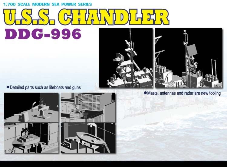 Dragon 7026 USS Chandler DDG-996 1/700 – image 4