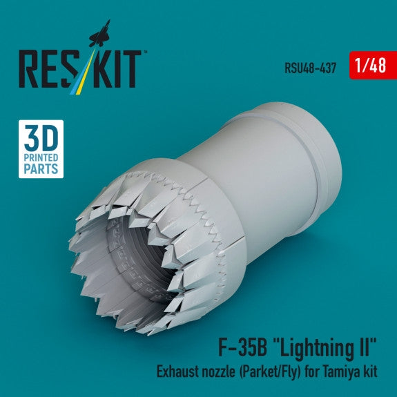 RESKIT RSU48-0437 F-35B "Lightning II" exhaust nozzle (Parked/Fly) for Tamiya kit (3D printed) 1/48