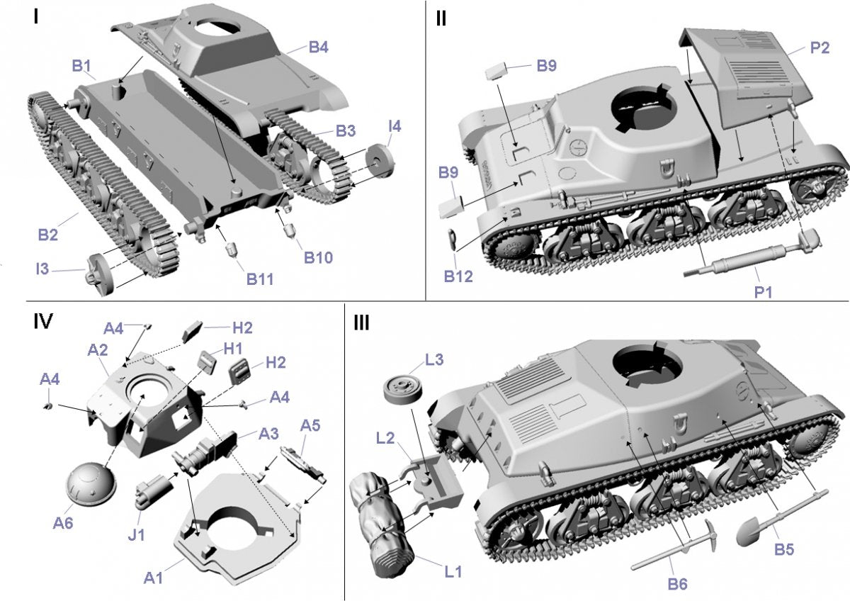 First To Fight PL086 - Pz.38(t) Ausf.B 1/72 – imagen 3