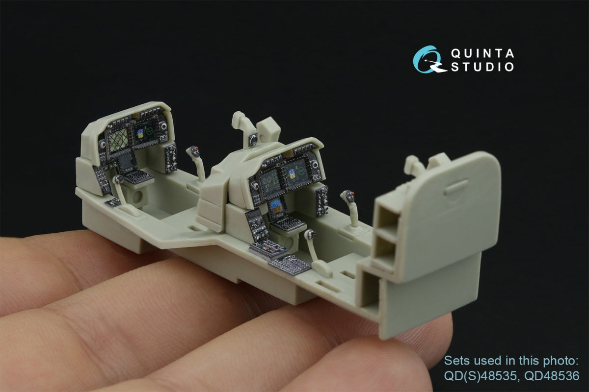 Quinta Studio QD48536 AH-1Z Zulu Cobra/Viper luminous displays 3D-Printed &amp;amp; coloured Interior on decal paper (KittyHawk) 1/48 – imagen 7