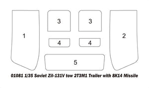 Trumpeter 01081 Soviet Zil-131V tow 2T3M1 Trailer with 8K14 Missil 1/35 – Bild 5