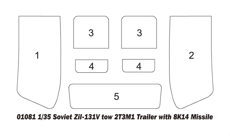 Trumpeter 01081 Soviet Zil-131V tow 2T3M1 Trailer with 8K14 Missil 1/35 – Bild 5