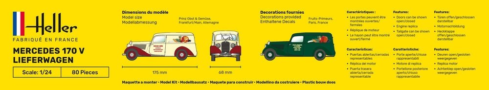 Heller 80736 MB 170 Lieferwagen 1/24 – zdjęcie 3