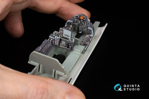 Intérieur imprimé en 3D et coloré sur papier décalcomanie (Academy) du F-4B Phantom II de Quinta Studio QD+48485 (avec pièces en résine imprimées en 3D) à l&amp;#39;échelle 1/48 – image 11