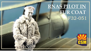 Copper State Models F32-051 RNAS Pilot in Fur Coat 1/32