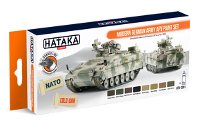 Hataka HTK-CS81 ORANGE LINE – Set de peinture pour véhicules blindés de l&amp;#39;armée allemande moderne (8 x 17 ml)