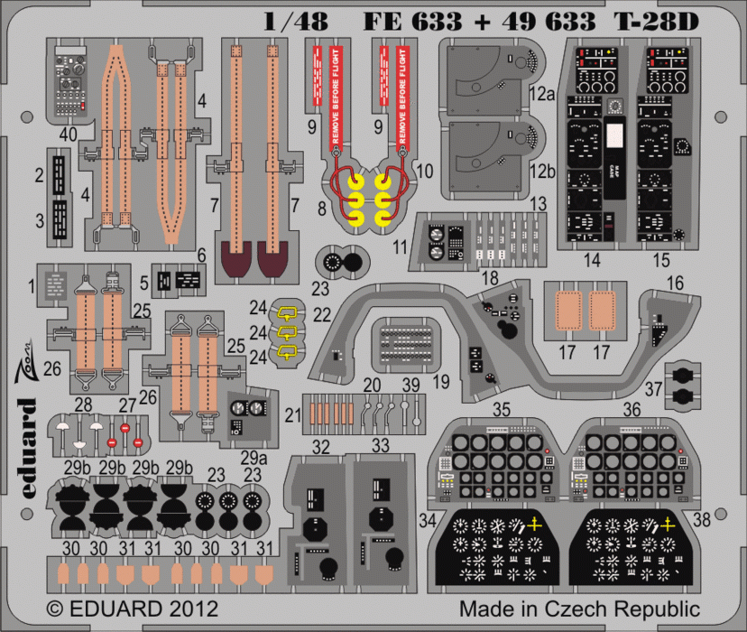 Eduard 49633 T-28D S. A. 1/48 RODEN – immagine 3
