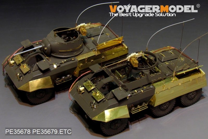Voyager Model PEA335 WWII US M8/M20 armored car side skirts/stowage bins (For TAMIYA 35228 35234) 1/35 – Bild 6