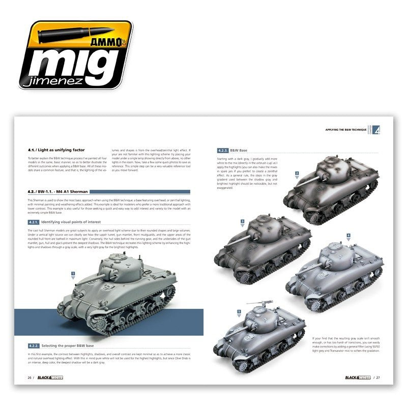 AMMO of Mig Jimenez 6016 BLACK &amp;amp; WHITE TECHNIQUE (English) – Bild 6