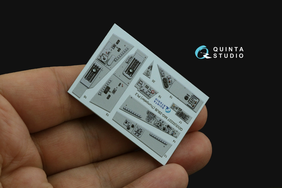Intérieur imprimé en 3D et coloré du MiG-29UB (Trumpeter) de Quinta Studio QDS-32227 (Petite version) 1/32 – image 7