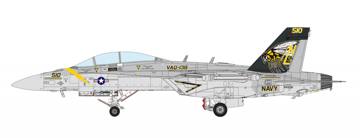 Meng LS-019 Boeing EA-18G Growler Electronic Attack Aircraft Yellow Jackets 1/48 – immagine 13