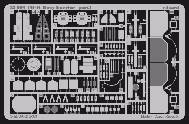Eduard 32086 UH-1C interior 1/35 ACADEMY, MRC, ITALERI – immagine 3