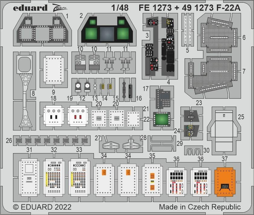 Eduard 491273 F-22A J'ADORE LES KITS 1/48