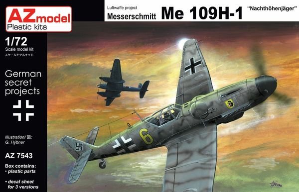 AZ-Model AZ7543 Bf 109H-1 Nachthöhenjager 1/72