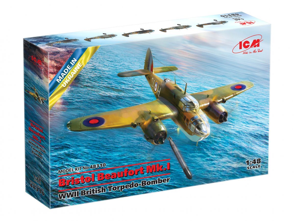 ICM 48310 Bristol Beaufort Mk.I WWII British torpedo bomber 1/48 – zdjęcie 2