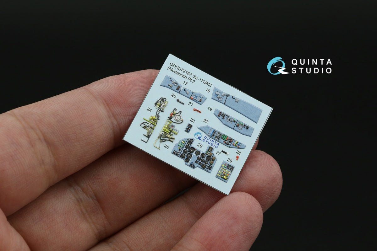 Quinta Studio QDS-72167 Su-17UM3 3D-Printed &amp;amp; coloured Interior on decal paper (Modelsvit) (small version) 1/72 – imagen 10
