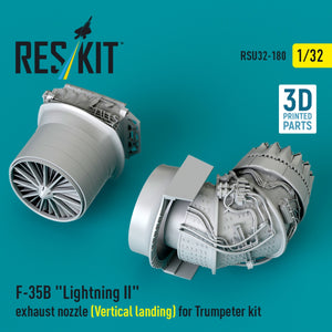RESKIT RSU32-0180 F-35B &amp;quot;Lightning II&amp;quot; exhaust nozzle (Vertical landing) for Trumpeter kit (3D printed) 1/32 – image 2
