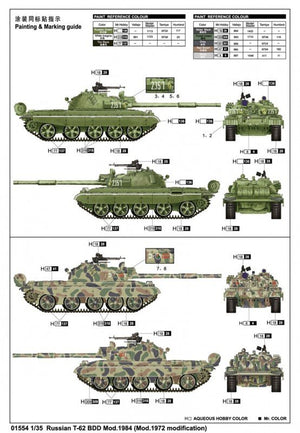 Trumpeter 01554 Russian T-62 BDD Mod.1984 1/35 – Bild 3