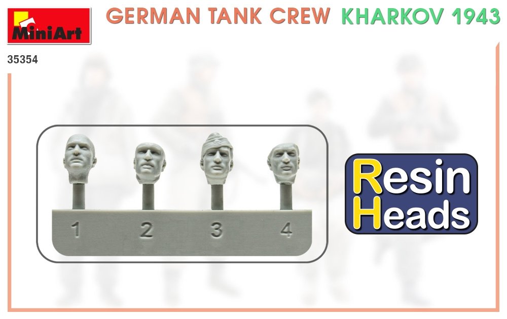 MiniArt 35354 Équipage de char allemand Kharkov 1943 (Têtes en résine) 1/35 – image 6
